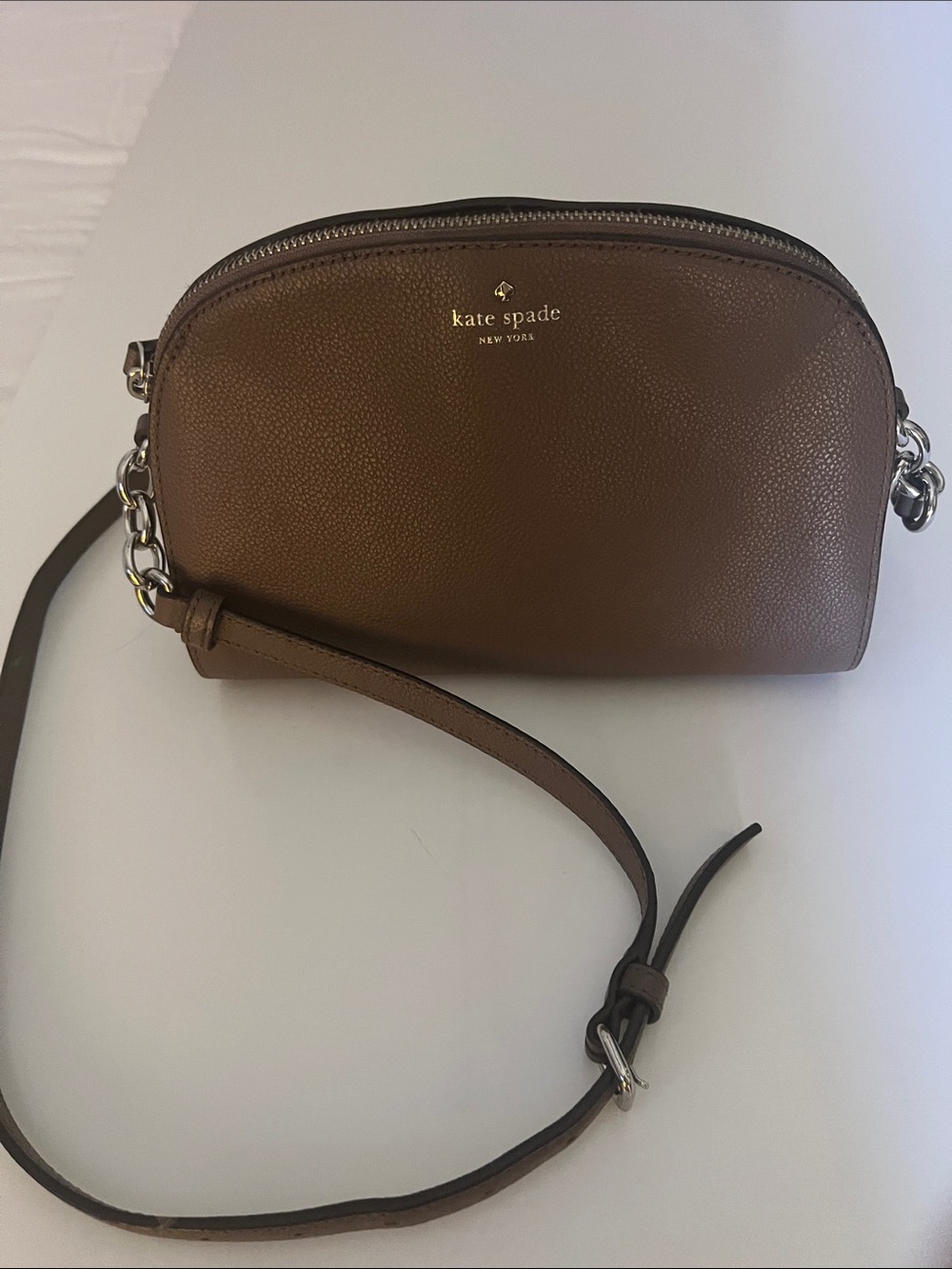 kate spade Small Taupe Leather Crossbody Bag